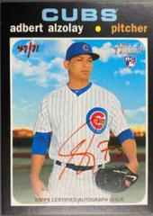 Adbert Alzolay [Red Ink] #AA Baseball Cards 2020 Topps Heritage Real One Autographs Prices