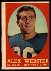 Alex Webster #30 Football Cards 1958 Topps Prices