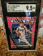 Luka Doncic [Pink Fluorescent] Basketball Cards 2020 Panini Mosaic Will to Win Prices
