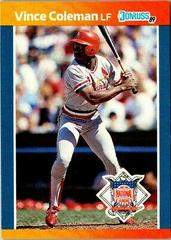 Vince Coleman #38 Baseball Cards 1989 Donruss All Stars Prices
