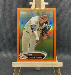Tim Lincecum [Orange Refractor] #1 Baseball Cards 2012 Topps Chrome Prices