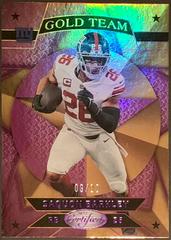 Saquon Barkley [Purple] #GT-13 Football Cards 2023 Panini Certified Gold Team Prices