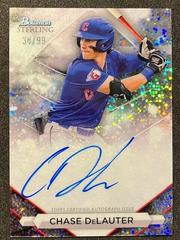 Chase DeLauter [Speckle] Baseball Cards 2023 Bowman Sterling Prospect Autograph Prices
