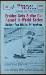Erskine Sets #69 Baseball Cards 1960 NU Card Baseball Hi Lites Prices