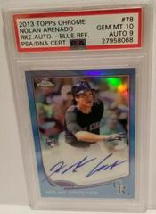 Nolan Arenado [Autograph Blue Refractor] #78 Baseball Cards 2013 Topps Chrome Prices