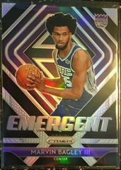 Marvin Bagley III [Silver Prizm] #2 Basketball Cards 2018 Panini Prizm Emergent Prices