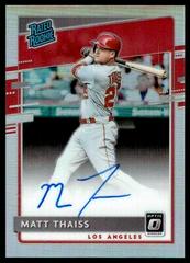 Matt Thaiss [Holo] #RRS-MT Baseball Cards 2020 Panini Donruss Optic Rated Rookies Signatures Prices