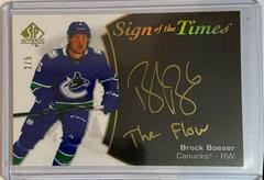 Brock Boeser [Black Gold Ink] #SOTT-BR Hockey Cards 2021 SP Authentic Sign of the Times Autographs Prices