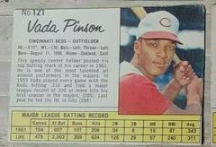 Vada Pinson [Hand Cut] #121 Baseball Cards 1962 Jell O Prices