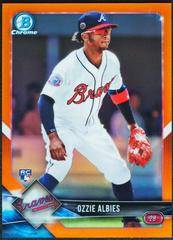 Ozzie Albies [Sunglasses Orange Refractor] #92 Baseball Cards 2018 Bowman Chrome Prices