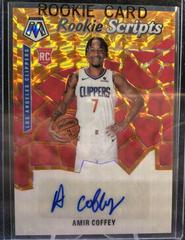 Amir Coffey [Orange] Basketball Cards 2019 Panini Mosaic Rookie Scripts Prices