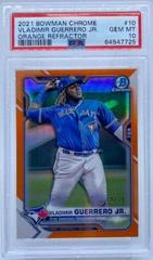 Vladimir Guerrero Jr. [Orange Refractor] #10 Baseball Cards 2021 Bowman Chrome Prices