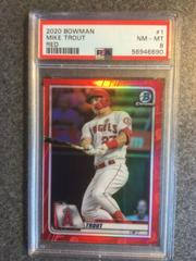 Mike Trout [Red Refractor] Baseball Cards 2020 Bowman Chrome Prices