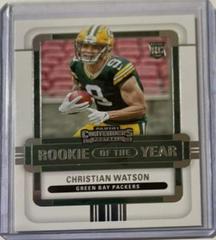 Christian Watson [Emerald] #ROY-CWA Football Cards 2022 Panini Contenders Rookie of the Year Prices