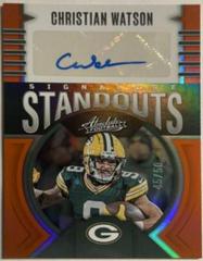 Christian Watson [Orange] #SS-6 Football Cards 2023 Panini Absolute Signature Standouts Prices