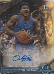 Ochai Agbaji [Gold Lava Refractor] #BCPA-OA Basketball Cards 2021 Bowman University Chrome Autographs Prices