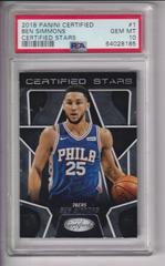 Ben Simmons #1 Basketball Cards 2018 Panini Certified Prices