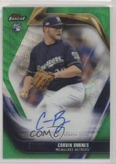 Corbin Burnes [Green Wave Refractor] Baseball Cards 2019 Topps Finest Firsts Autographs Prices