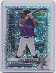 Adael Amador [Sparkle Refractor] #BDC-195 Baseball Cards 2021 Bowman Draft Chrome Prices