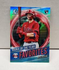 Alec Bohm [Aqua Refractor] #RRY-AB Baseball Cards 2021 Bowman Chrome Rookie of the Year Favorites Prices