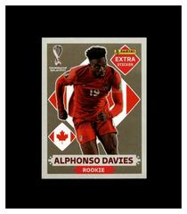 Alphonso Davies [Gold] Soccer Cards 2022 Panini World Cup Qatar Stickers Extra Prices