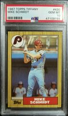 Mike Schmidt #430 Baseball Cards 1987 Topps Tiffany Prices