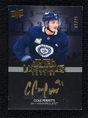 Cole Perfetti [Gold] #LRS-CP Hockey Cards 2021 SPx UD Black Lustrous Rookie Signatures Prices