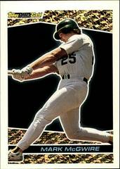Mark McGwire #39 Baseball Cards 1993 Topps Black Gold Prices
