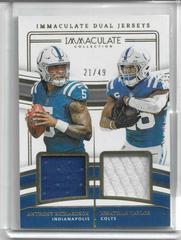 Anthony Richardson / Jonathan Taylor #27 Football Cards 2023 Panini Immaculate Dual Jersey Prices