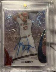 Mike Trout [Autograph Blue Rainbow] #MT Baseball Cards 2017 Topps High Tek Prices