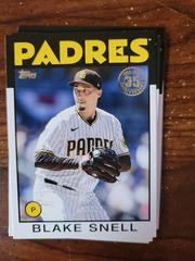 Blake Snell #86B-40 Baseball Cards 2021 Topps Update 1986 35th Anniversary Prices