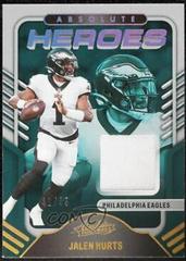 Jalen Hurts [Gold] Football Cards 2022 Panini Absolute Heroes Memorabilia Prices