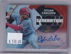 Dylan Carlson [Autograph] #GN-28 Baseball Cards 2022 Topps Generation Now Prices