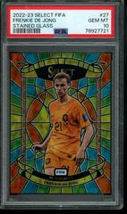 Frenkie de Jong #27 Soccer Cards 2022 Panini Select FIFA Stained Glass Prices