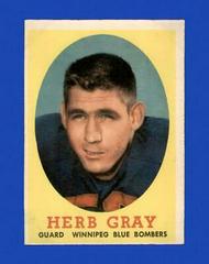 Herb Gray Football Cards 1958 Topps CFL Prices
