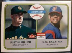 Sabathia, Miller #269 Baseball Cards 2001 Fleer Platinum Prices