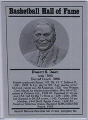 Everett Dean Basketball Cards 1986 Hall of Fame Metallic Prices