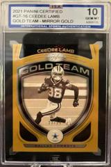 CeeDee Lamb [Gold] Football Cards 2021 Panini Certified Gold Team Prices