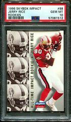 Jerry Rice #98 Football Cards 1996 Skybox Impact Rookies Prices