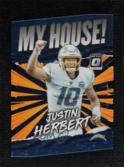 Justin Herbert [Purple Stars] Football Cards 2021 Panini Donruss Optic My House Prices