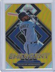 Teoscar Hernandez [Gold Prizm] #E-9 Baseball Cards 2022 Panini Prizm Emergent Prices