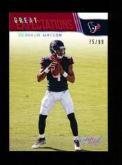 Deshaun Watson [Silver] #2 Football Cards 2017 Panini Donruss Certified Cuts Great Expectations Prices