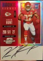 Kareem Hunt [Autograph Red] Football Cards 2017 Panini Contenders Optic Prices