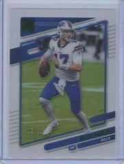 Josh Allen [Green] #5 Football Cards 2021 Panini Clearly Donruss Prices