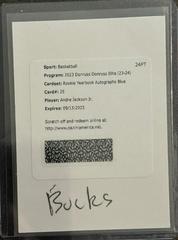 Andre Jackson Jr. [Blue] #25 Basketball Cards 2023 Donruss Elite Rookie Yearbook Autograph Prices