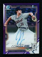 Jackson Jobe [Purple Refractor] #CDA-JJ Baseball Cards 2021 Bowman Draft Pick Chrome Autographs Prices