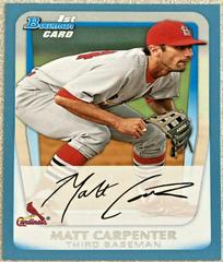 Matt Carpenter [Blue] Baseball Cards 2011 Bowman Prospects Prices