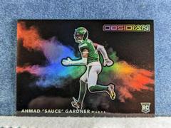 Ahmad 'Sauce' Gardner #CCB-ASG Football Cards 2022 Panini Obsidian Color Blast Black Prices