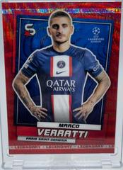 Marco Verratti [Chrome Legendary Red Wave] #133 Soccer Cards 2022 Topps UEFA Superstars Prices
