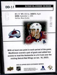 Nathan MacKinnon [Emerald] #DD-11 Hockey Cards 2022 Upper Deck Black Diamond Dominance Prices